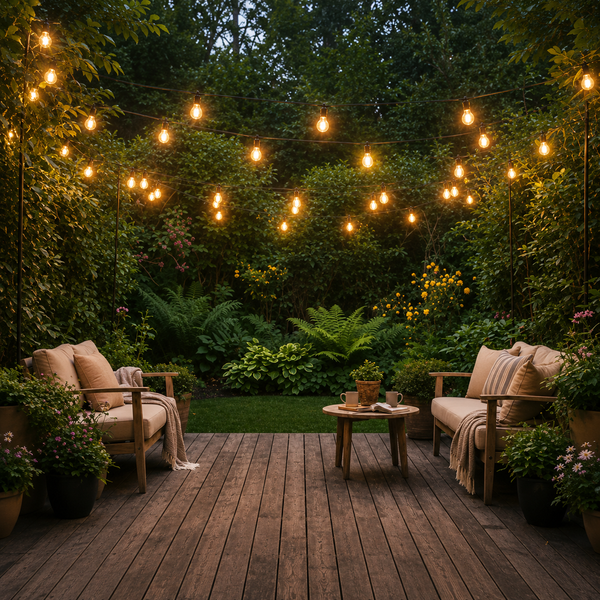 LED String Lights Weatherproof IP44 Connectable Hanging Outdoor Decor String Lights