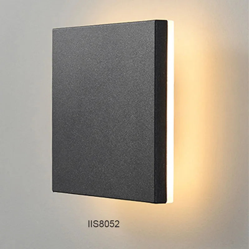 Modern IP65 Waterproof outdoor LED wall lamp Aluminum Round Squar Wall Light Garden porch Sconce Light 96V 220V Sconce Luminaire
