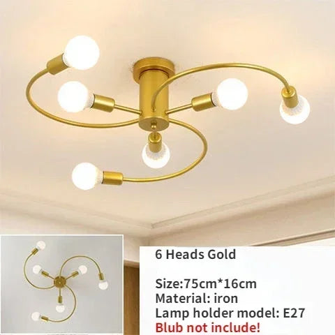 Nordic Minimalist LED Ceiling Lamp Living Room Restaurant Bedroom Children's Room Chandelier Modern Creative Home Decor Lighting