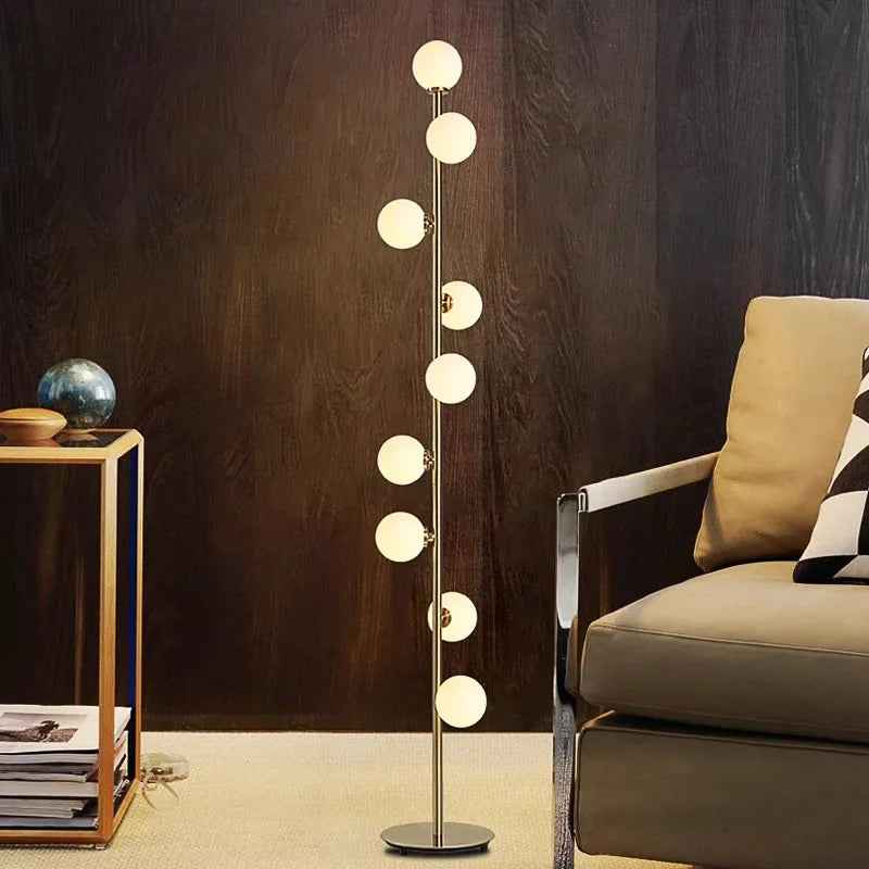 Glass Round Ball Bedside Standing Light