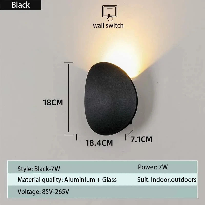 Outdoor LED Wall Lamp Waterproof Balcony Villa Wine Garden Courtyard Living Room Bedroom Light Luxury Creative Bedside Lamp