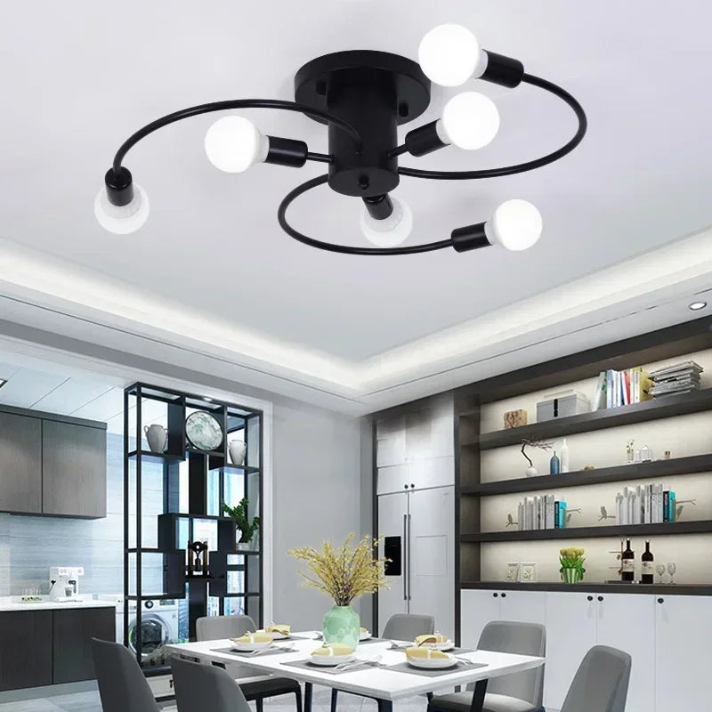 Nordic Minimalist LED Ceiling Lamp Living Room Restaurant Bedroom Children's Room Chandelier Modern Creative Home Decor Lighting