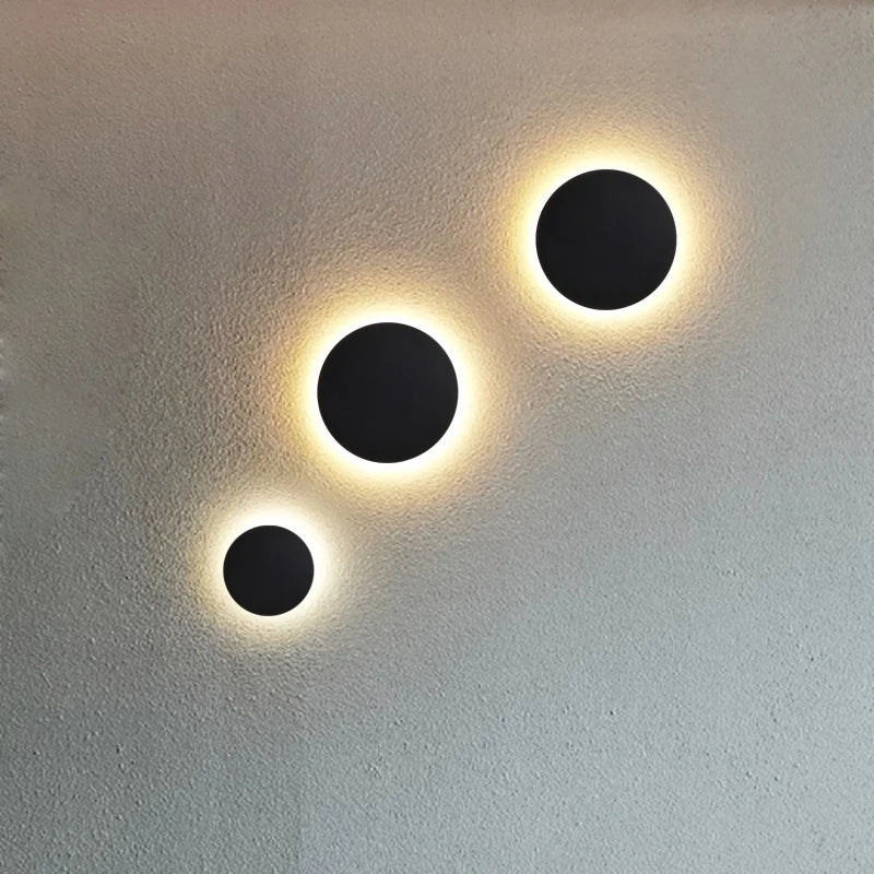 IP65 Waterproof LED Outdoor Wall Lamp, Aluminum Construction, Black/White Light Fixture for Courtyard & Exterior Walls